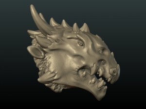 demon dragon head 3D 프린트 모델