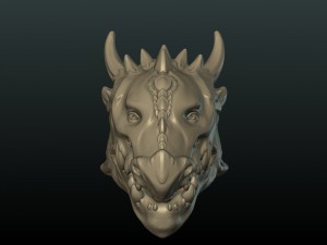 demon dragon head 3D 프린트 모델