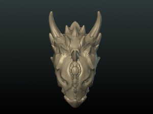 demon dragon head 3D 프린트 모델