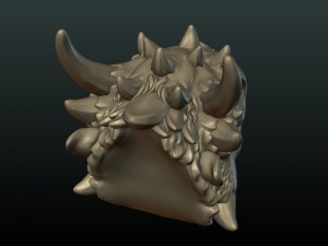demon dragon head 3D 프린트 모델