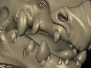 cabe&ccedil;a de drag&atilde;o dem&ocirc;nio Modelo de Impressão 3D