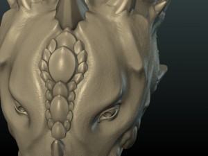demon dragon head 3D 프린트 모델