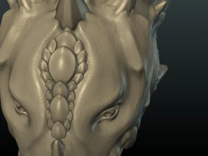 cabe&ccedil;a de drag&atilde;o dem&ocirc;nio Modelo de Impressão 3D