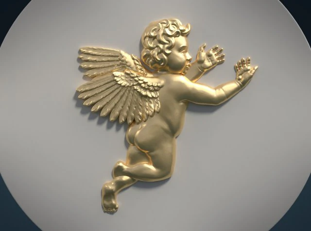 print ready cherub 3D Print Model .c4d .max .obj .3ds .fbx .stl .blend 