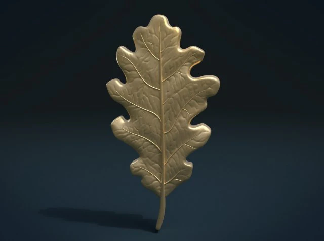oak leaf 3D Print Model .c4d .max .obj .3ds .fbx .stl .blend