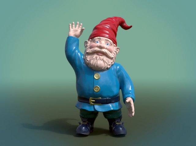 garden gnome pbr 3Dモデル .c4d .max .obj .3ds .fbx .stl .blend 