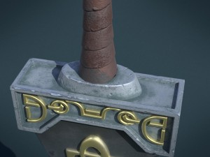 fantasy sword pbr Modelo 3D
