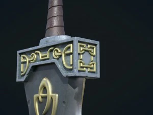 fantasy sword pbr 3D Model