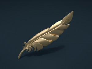 printable feather 3D प्रिंट मॉडल