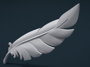 printable feather 3D प्रिंट मॉडल