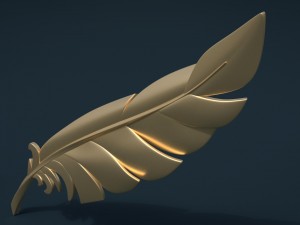 printable feather 3D प्रिंट मॉडल