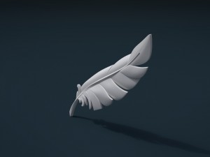 printable feather 3D प्रिंट मॉडल