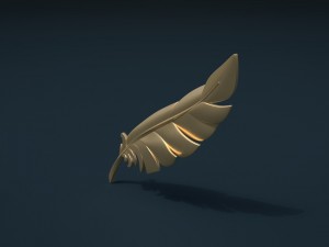 printable feather 3D प्रिंट मॉडल