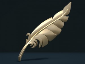 printable feather 3D प्रिंट मॉडल