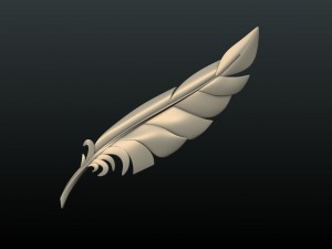printable feather 3D प्रिंट मॉडल