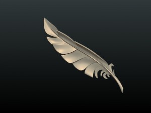 printable feather 3D प्रिंट मॉडल