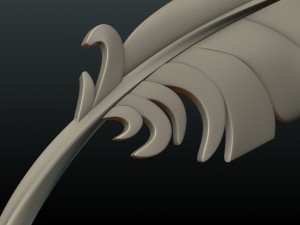 printable feather 3D प्रिंट मॉडल