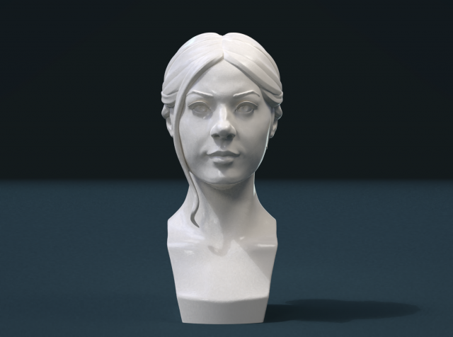 girl head 3D Print Model .c4d .max .obj .3ds .fbx .stl .blend 