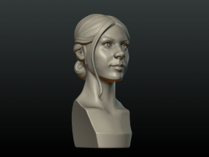 girl head 3D Print Model