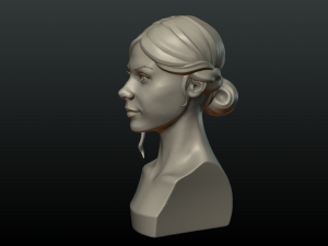 girl head 3D Print Model