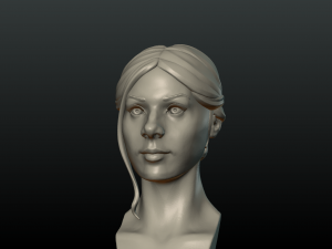 girl head 3D Print Model