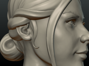girl head 3D Print Model