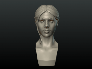 girl head 3D Print Model