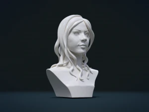 cabe&ccedil;a e penteado de mulher Modelo de Impressão 3D