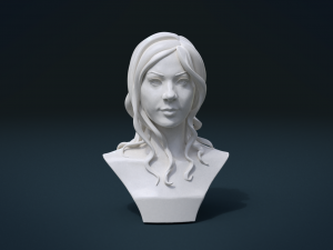 woman head and hairstyle 3D प्रिंट मॉडल