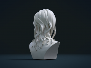 woman head and hairstyle 3D प्रिंट मॉडल