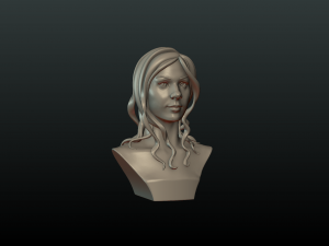 woman head and hairstyle 3D प्रिंट मॉडल