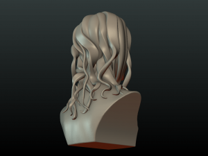 woman head and hairstyle 3D प्रिंट मॉडल