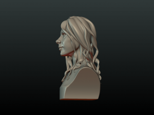 woman head and hairstyle 3D प्रिंट मॉडल