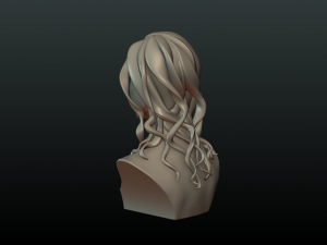 woman head and hairstyle 3D प्रिंट मॉडल