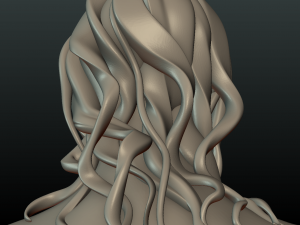 woman head and hairstyle 3D प्रिंट मॉडल