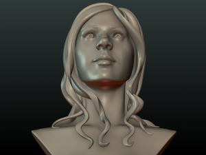 woman head and hairstyle 3D प्रिंट मॉडल