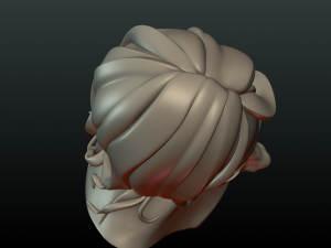 woman head and hairstyle 3D प्रिंट मॉडल