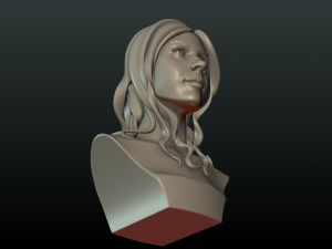 woman head and hairstyle 3D प्रिंट मॉडल
