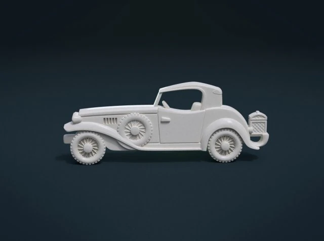 retro car relief 3D Print Model .c4d .max .obj .3ds .fbx .stl .blend 
