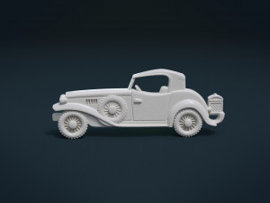 retro car relief 3D Print Model