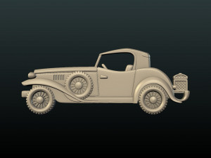 retro car relief Modèles 3D en vedette