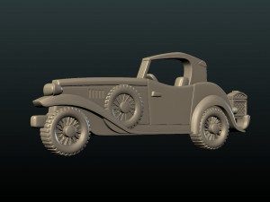 retro car relief Modèles 3D en vedette