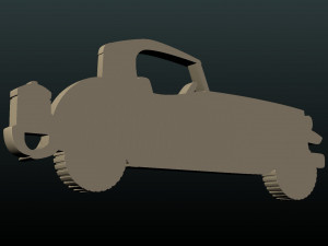 retro car relief Modèles 3D en vedette