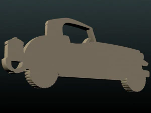 retro car relief 3D Print Model