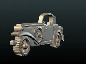 retro car relief Modèles 3D en vedette