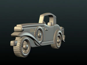 retro car relief 3D Print Model