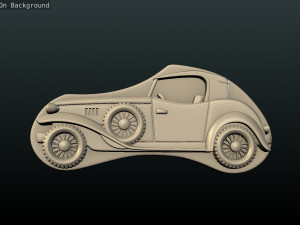 retro car relief Modèles 3D en vedette