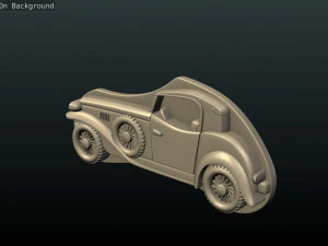 retro car relief 3D Print Model