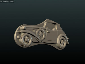 retro car relief Modèles 3D en vedette