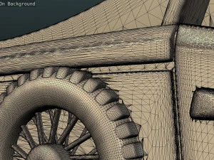retro car relief 3D Print Model